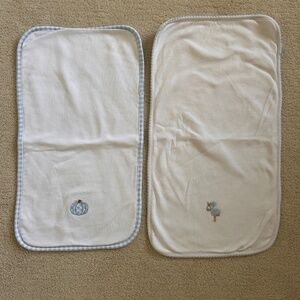 Magnolia Baby Pima cotton embroidered burp cloths